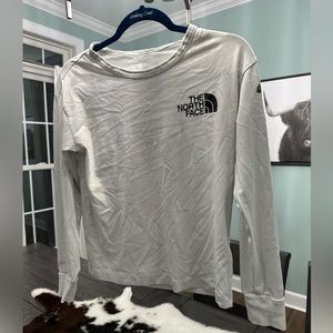 NORTH FACE!!  XS, boat neck grayish greenish long sleeve!